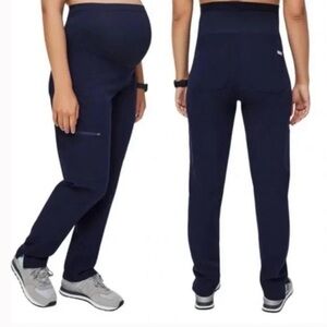 FIGS Scrubs Yola Maternity Pants Technical Black Nurse Sz M Tall